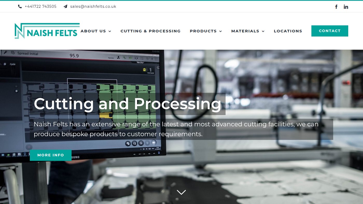 The home page of naishfelts.com