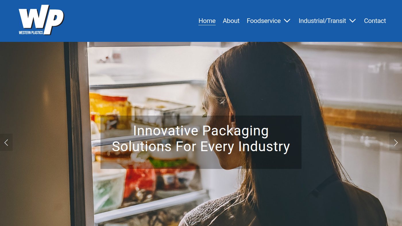 The home page of westernplastics.ie