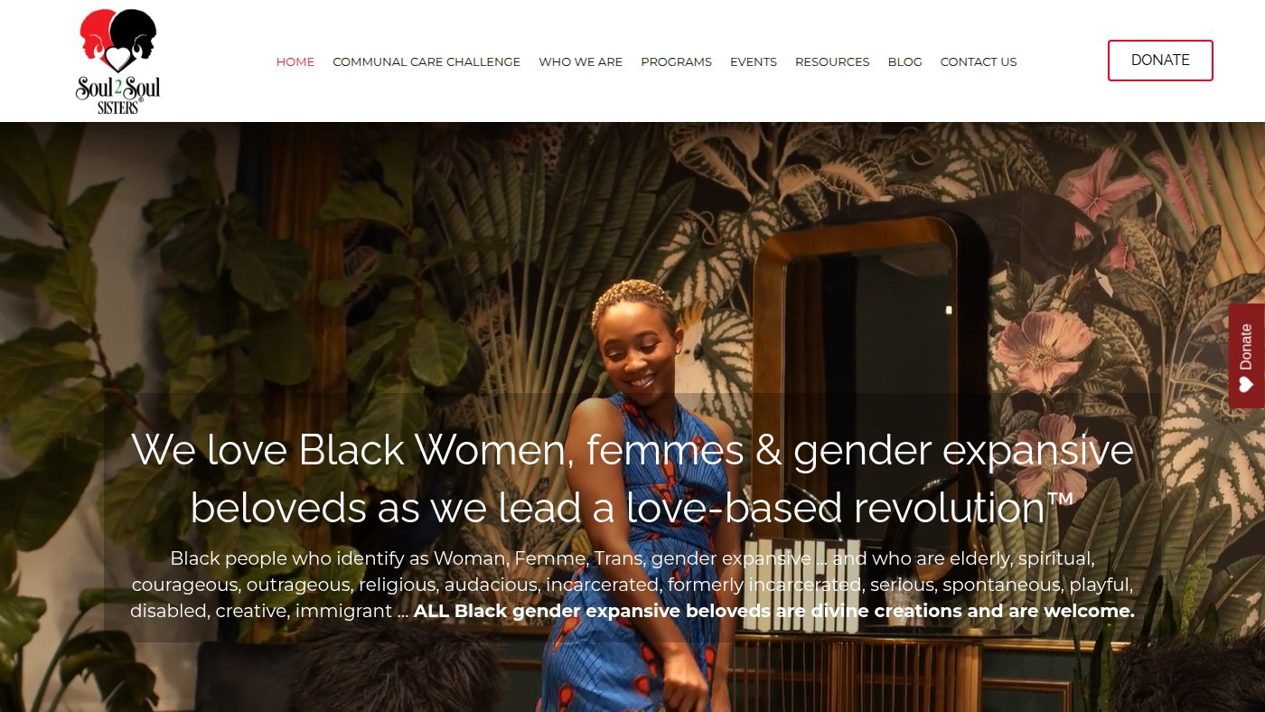 The home page of soul2soulsisters.org