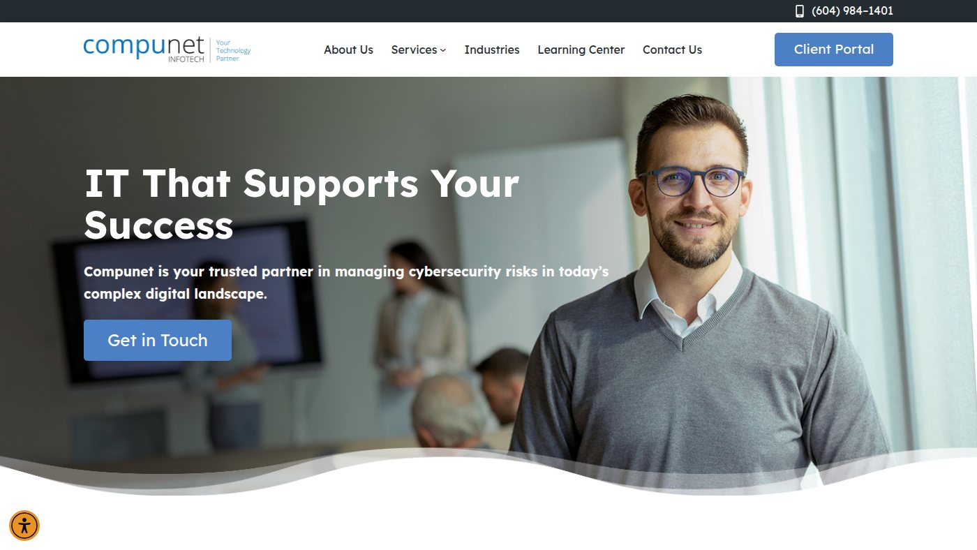 The home page of compunet.ca