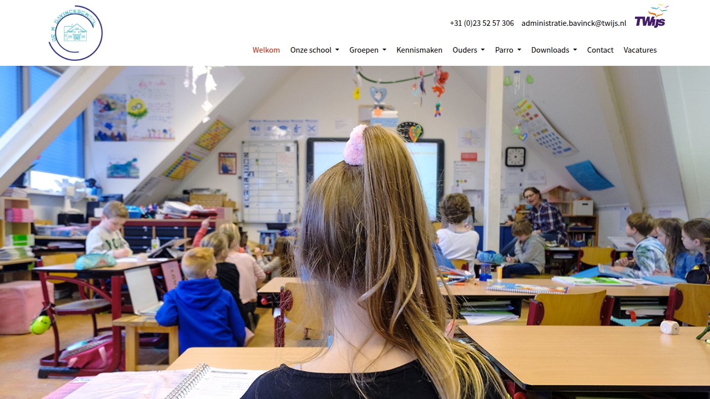 The home page of bavinckschool.nl