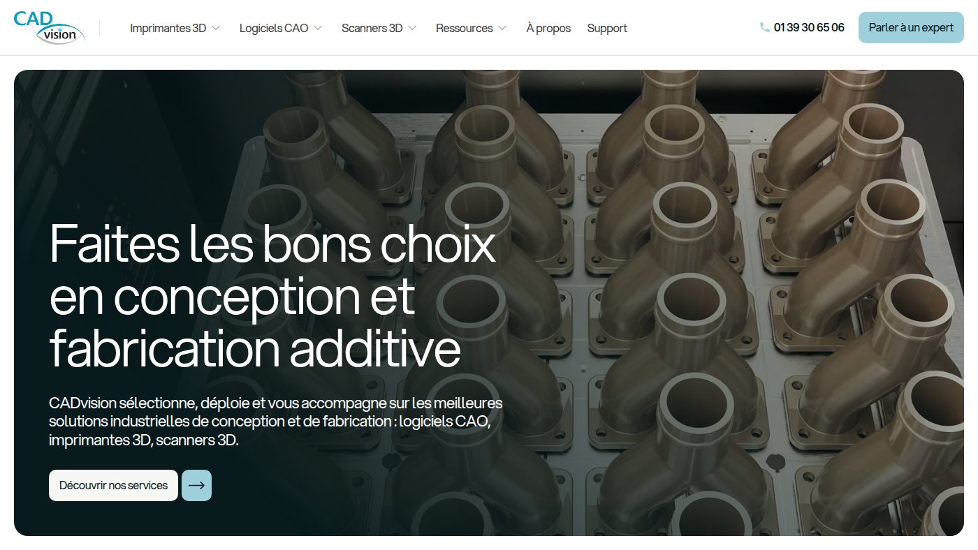 The home page of cadvision.fr