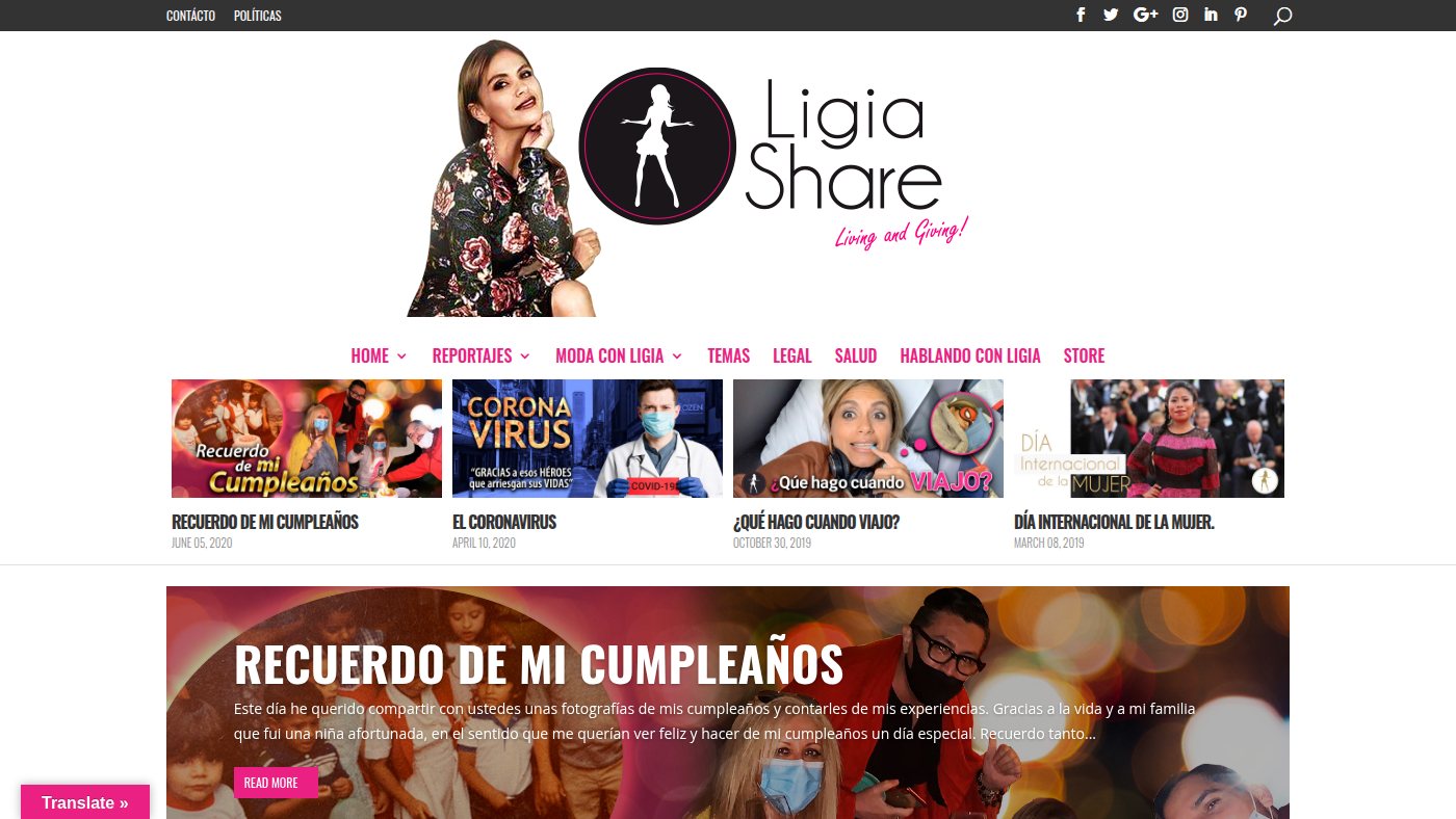 The home page of ligiashare.com