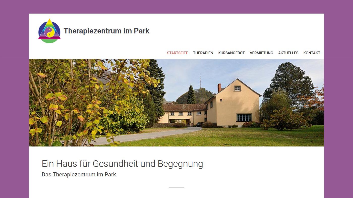 The home page of therzentrum.ch