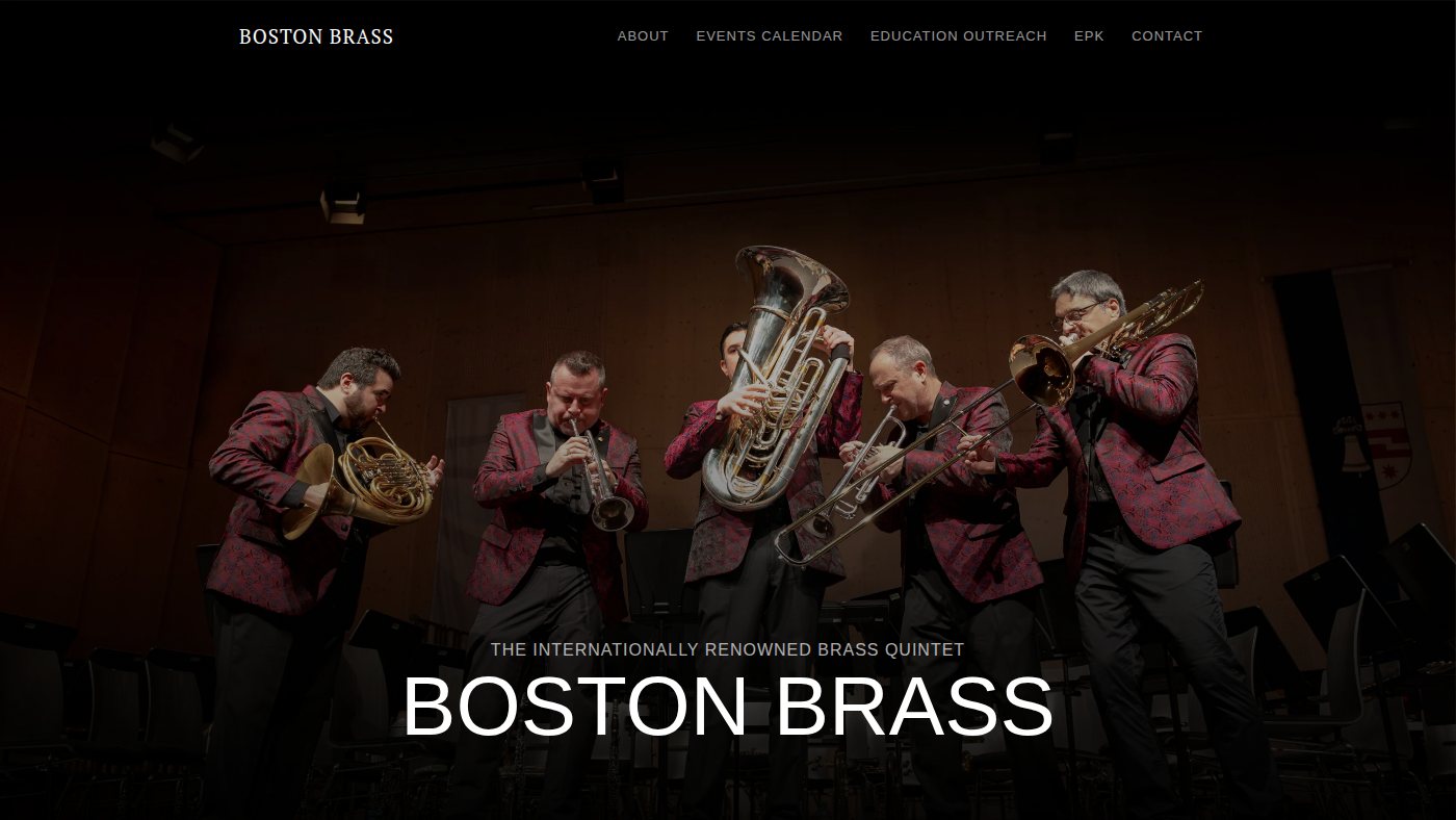 The home page of bostonbrass.com