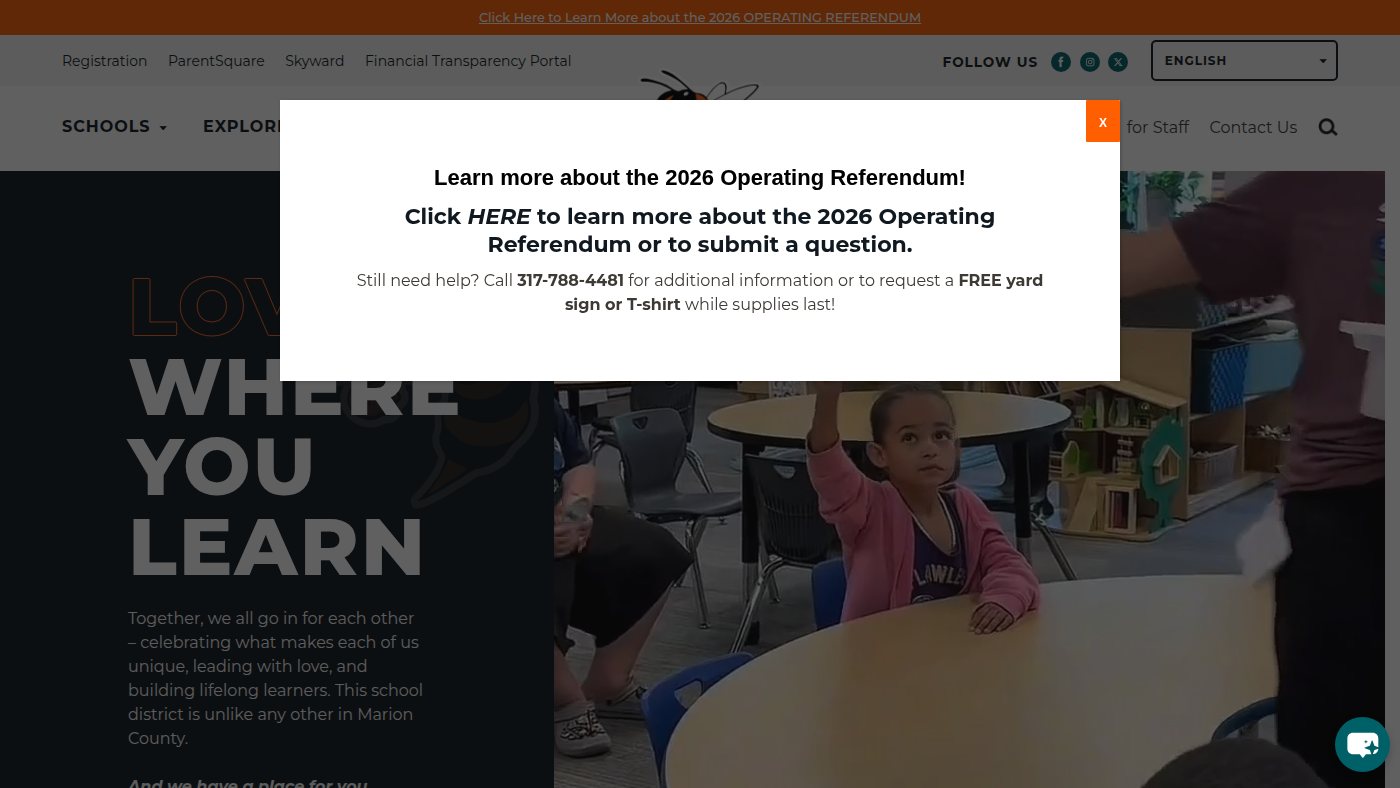 The home page of bgcs.k12.in.us