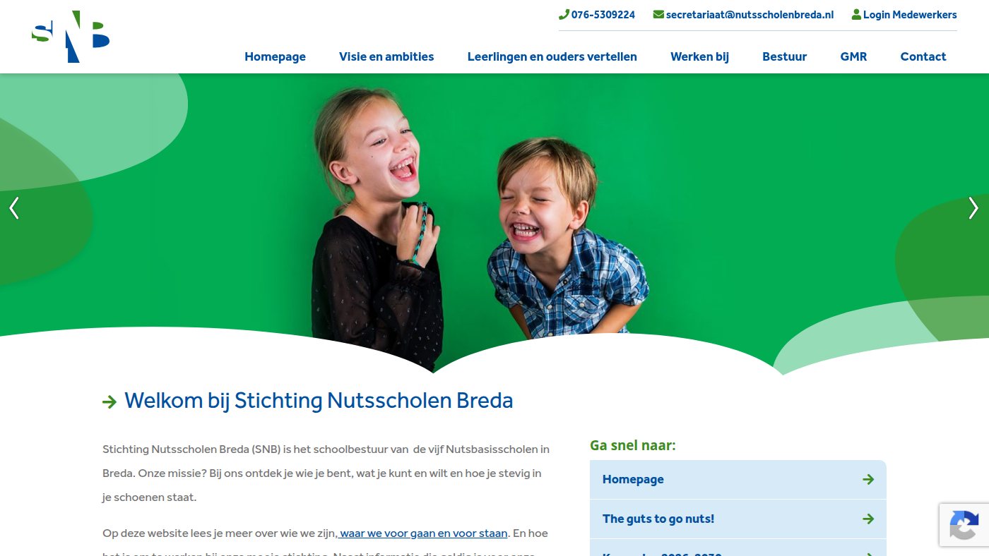 The home page of nutsscholenbreda.nl