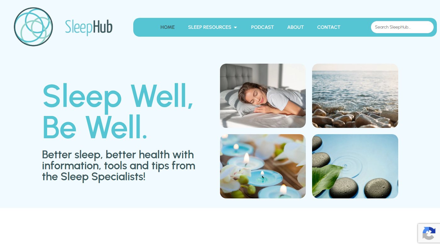 The home page of sleephub.com.au