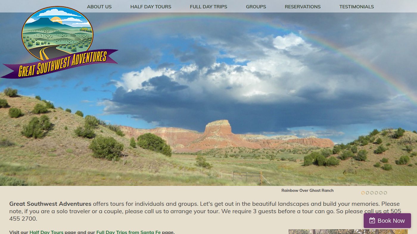The home page of swadventures.com