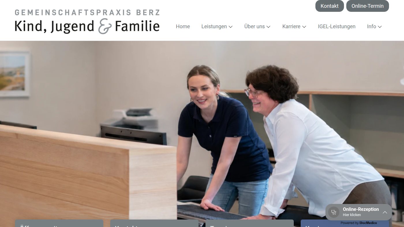 The home page of praxisberz.de
