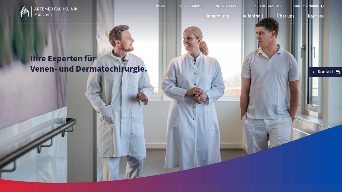 The home page of artemedmuenchen.de