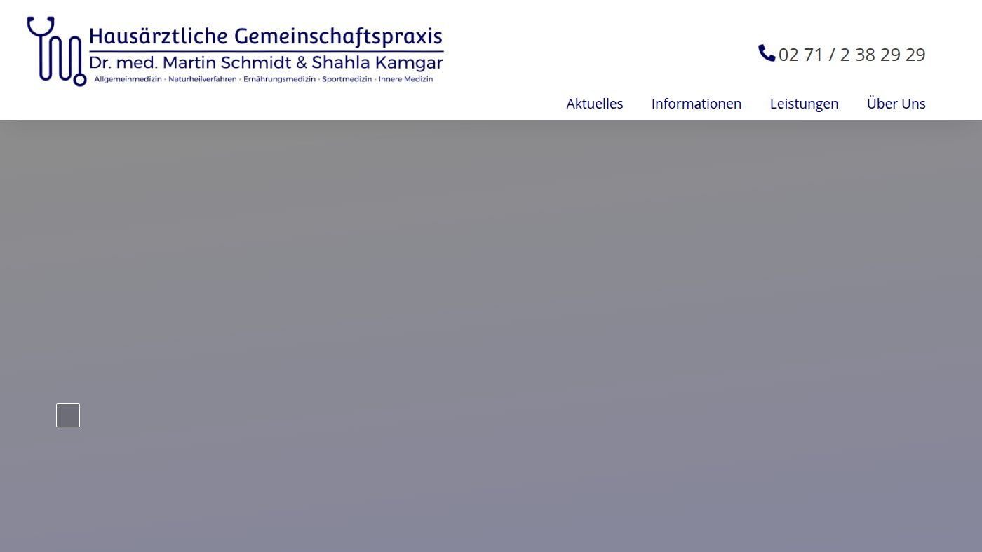 The home page of dr-schmidt-siegen.de