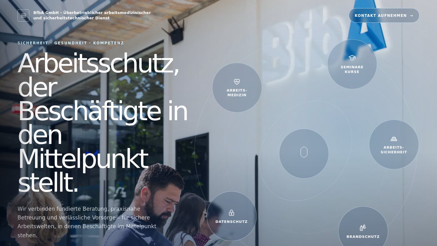 The home page of bfba.eu