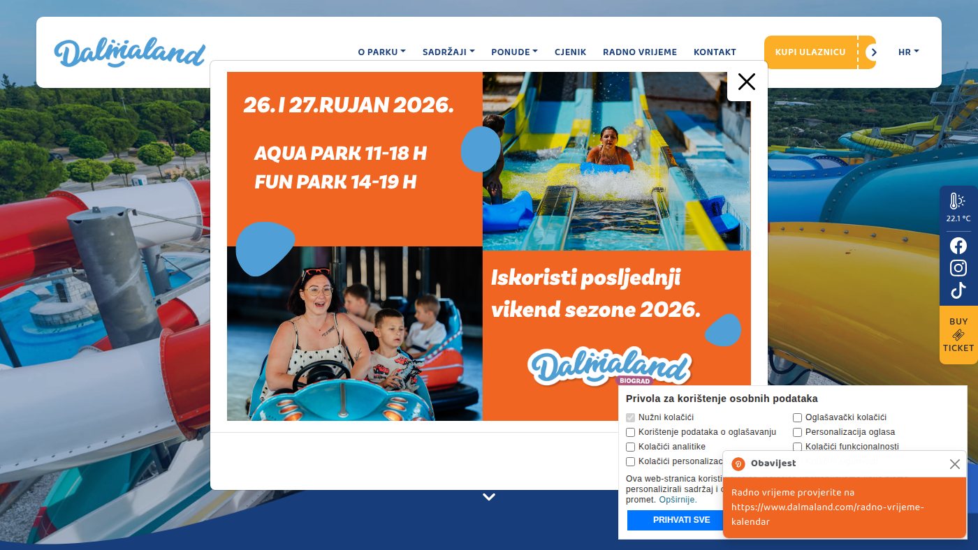 The home page of dalmaland.com