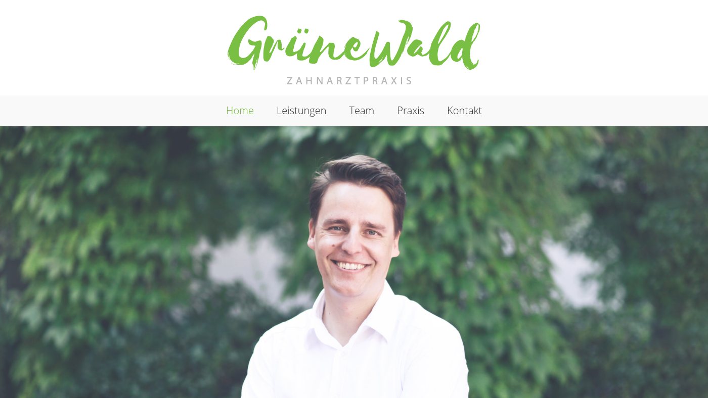 The home page of zahnarzt-potsdam-gruenewald.de