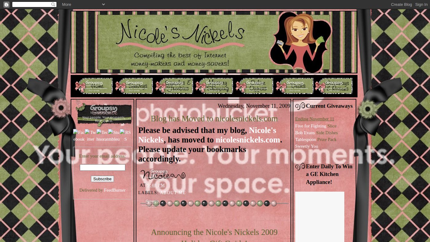 The home page of nicolesnickels.blogspot.com