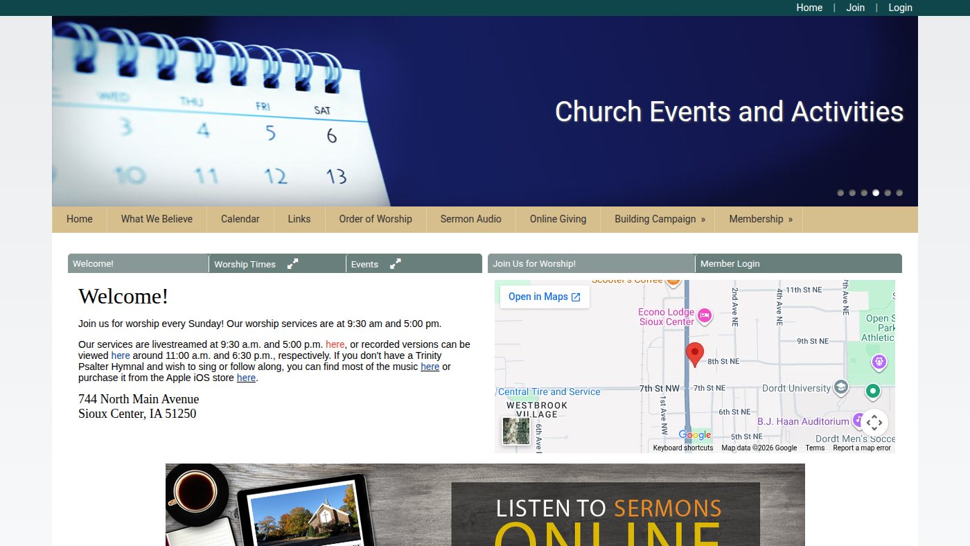 The home page of siouxcenterurc.org