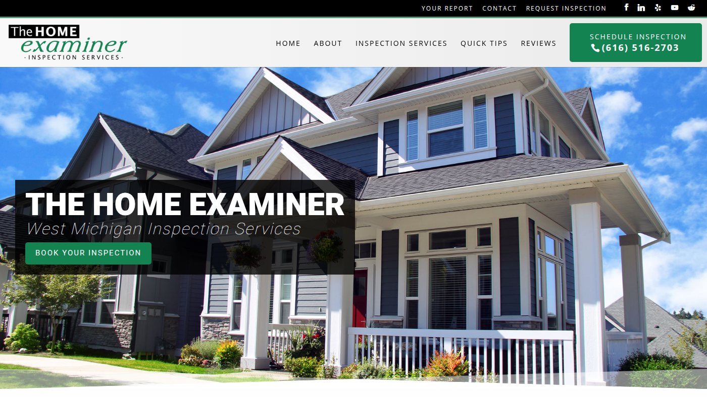 The home page of thehomeexaminer.com