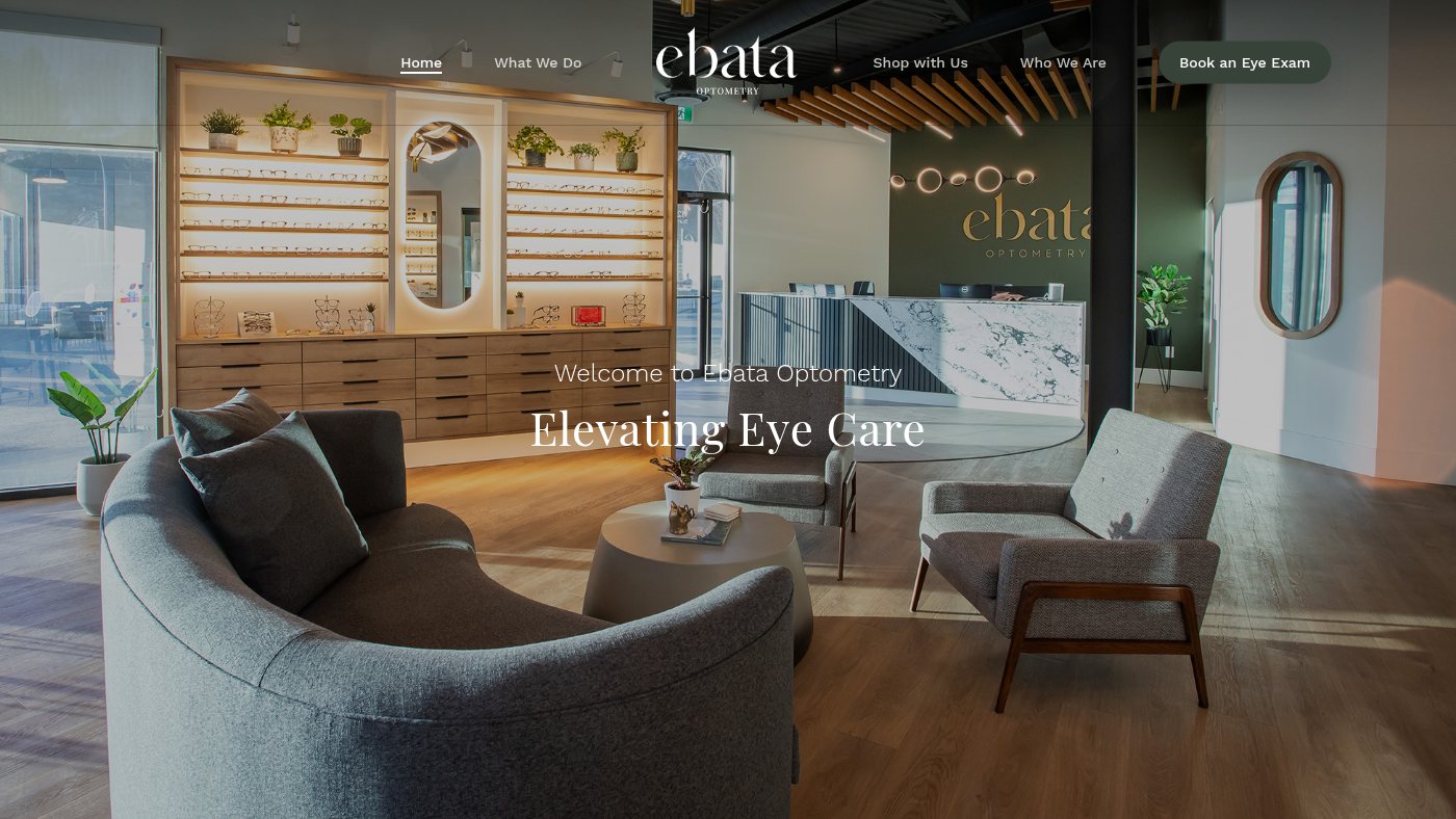 The home page of ebataoptometry.com