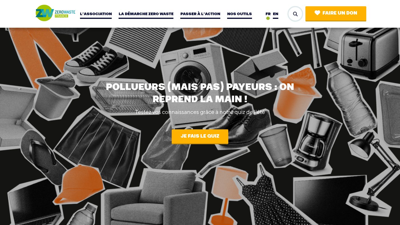 The home page of zerowastefrance.org