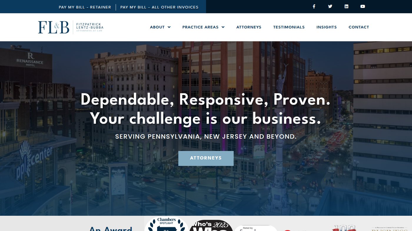 The home page of flblaw.com