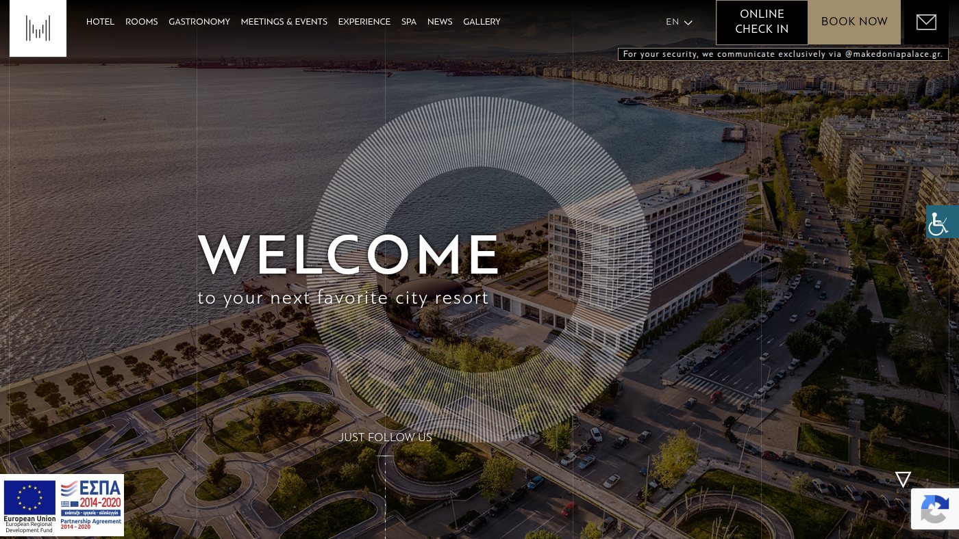 The home page of makedoniapalace.com