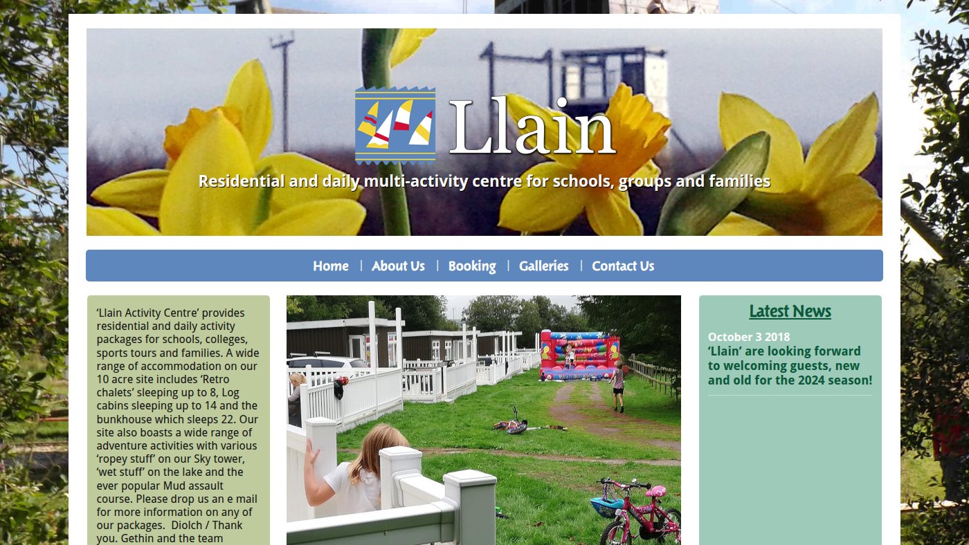 The home page of llain.com