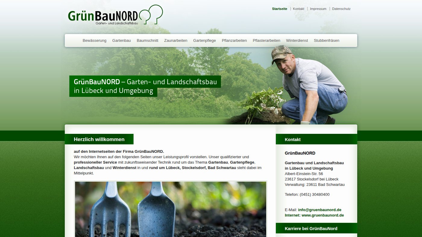 The home page of gruenbaunord.de