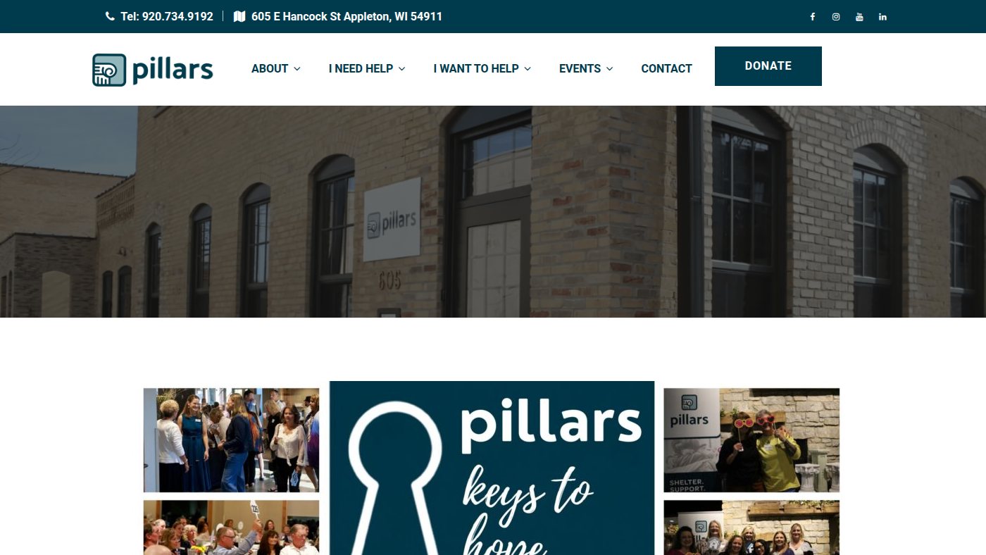 The home page of pillarsinc.org