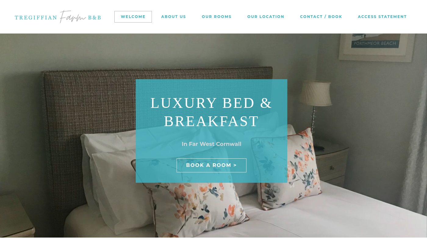 The home page of tregiffianfarm.co.uk