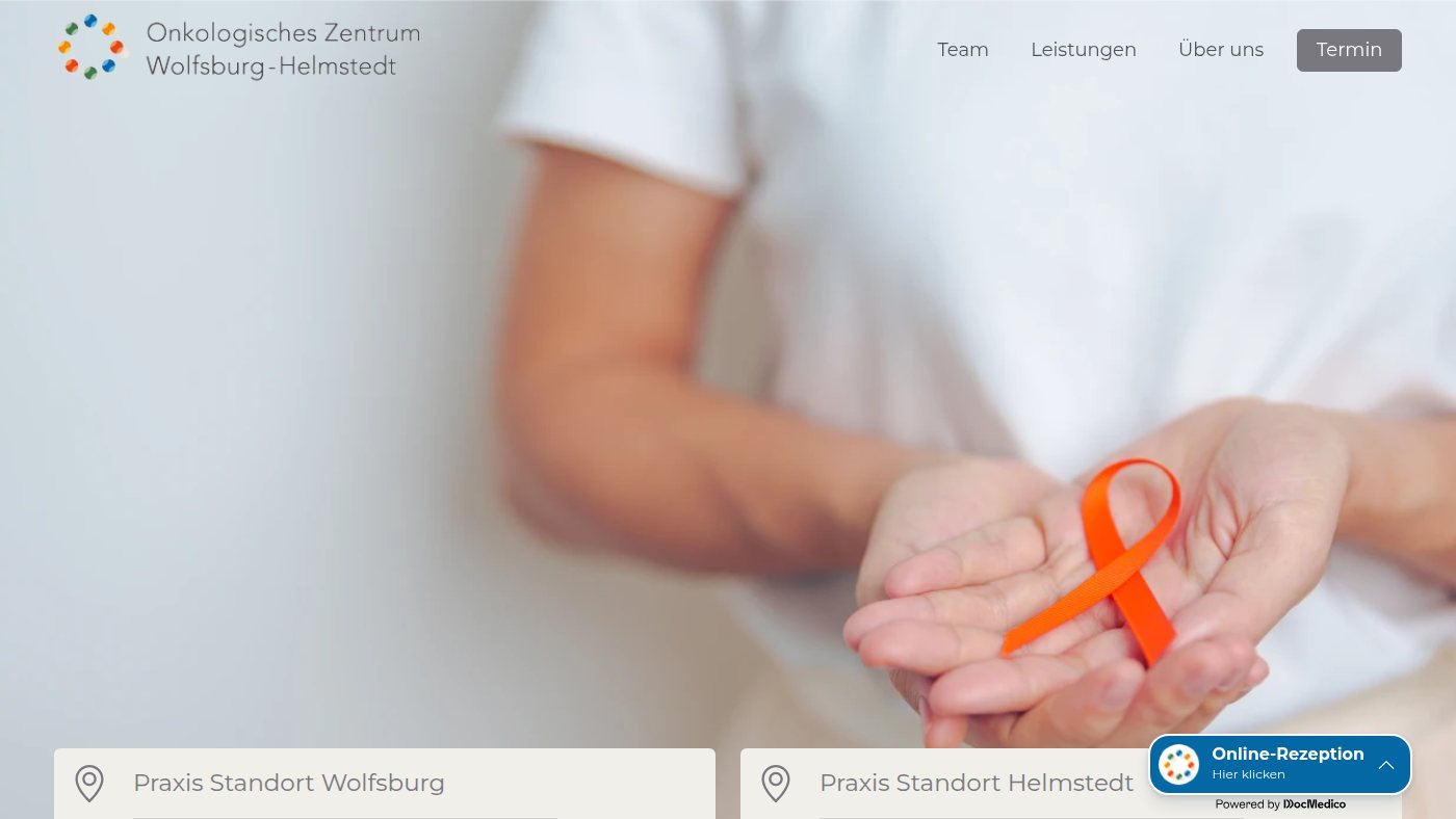 The home page of onkologie-wolfsburg.de