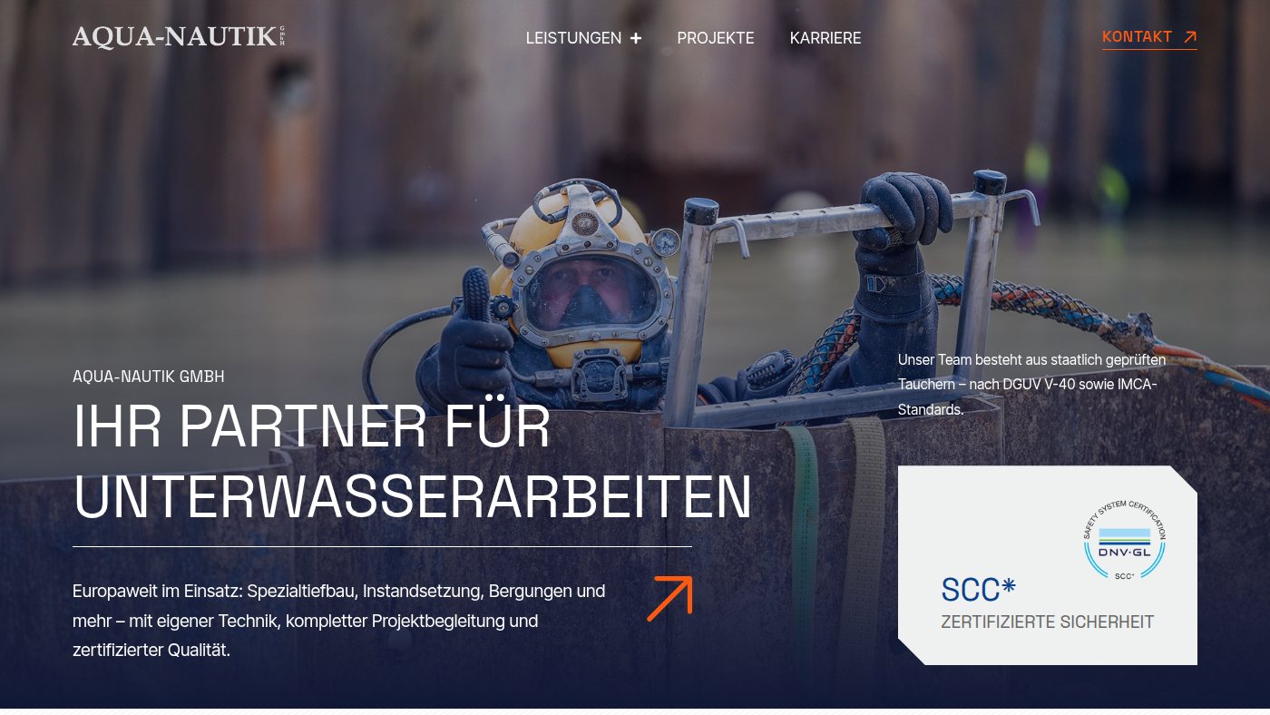 The home page of aqua-nautik.com