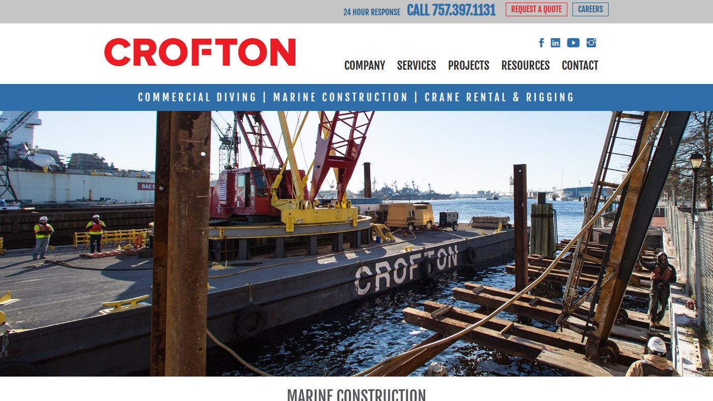 The home page of crofton.com