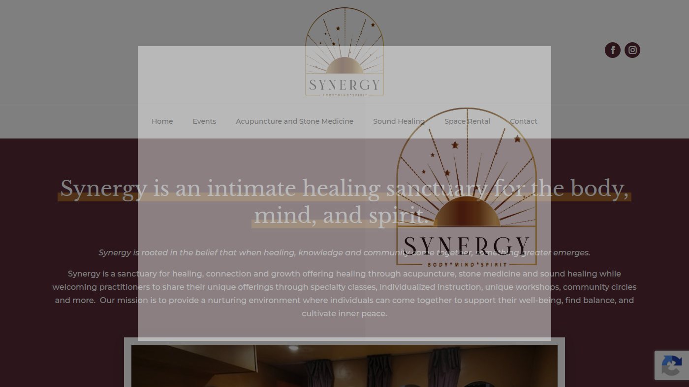 The home page of synergybodymindspirit.com