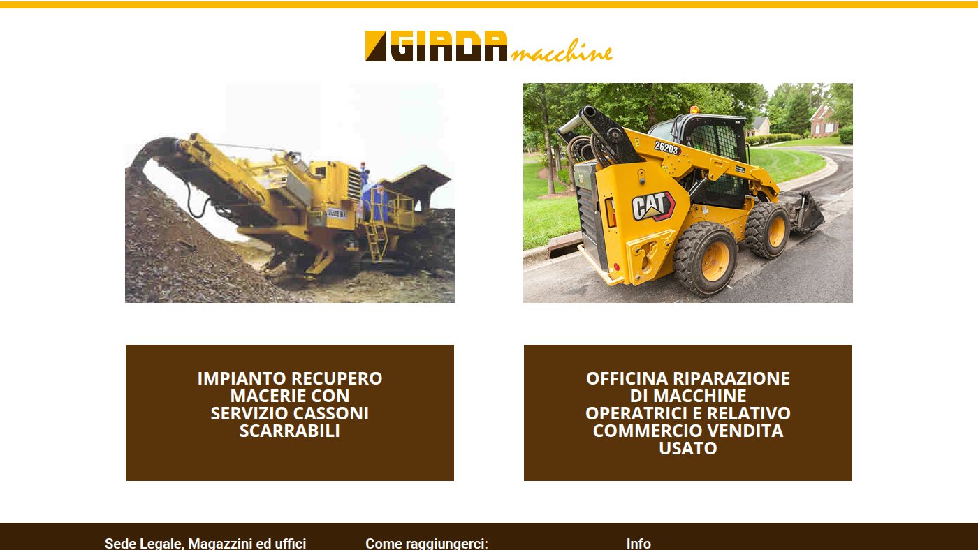 The home page of giadamacchine.it