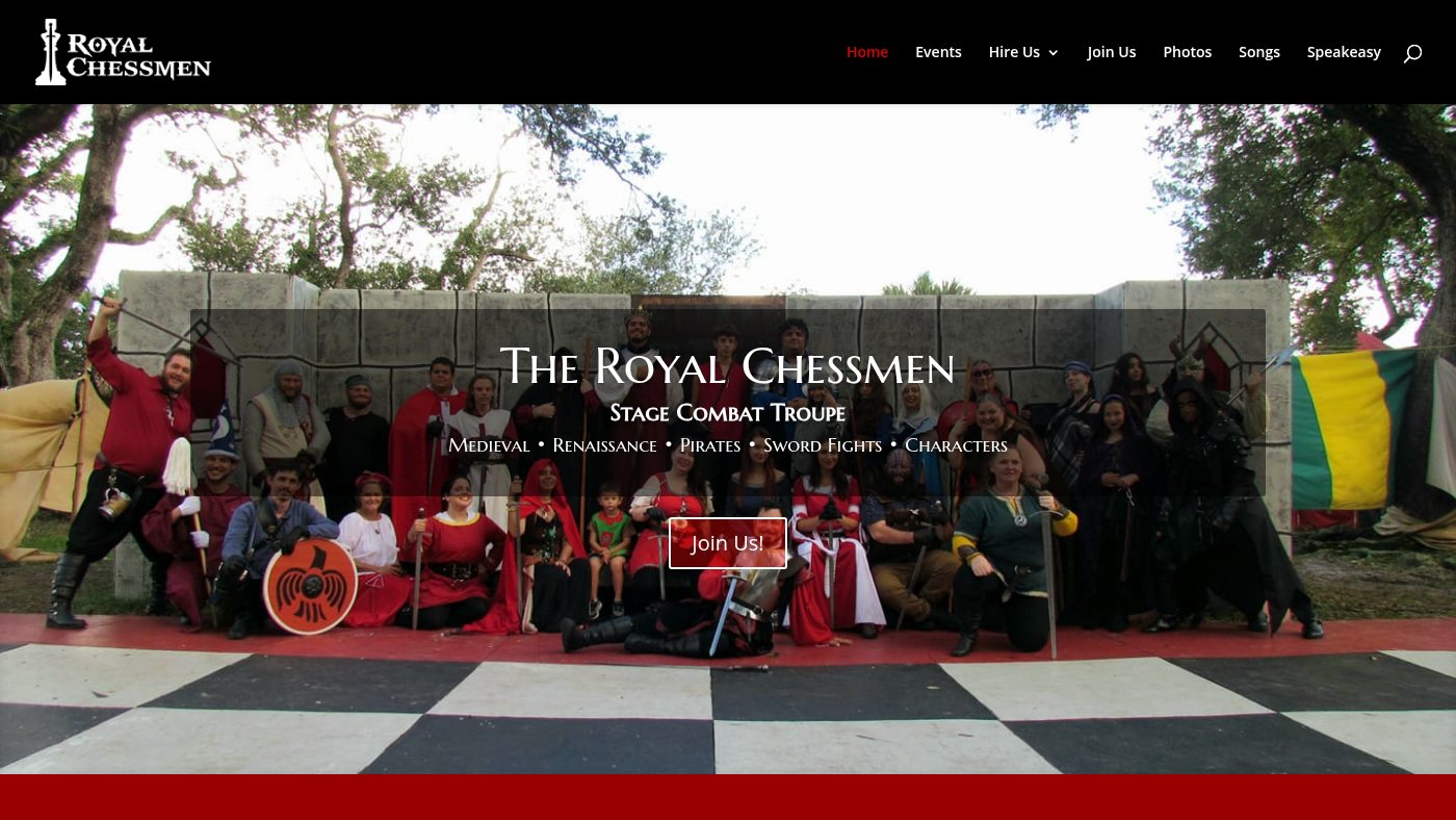 The home page of royalchessmen.com