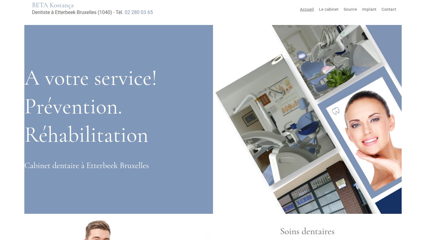 The home page of dentiste-bruxelles-etterbeek.com