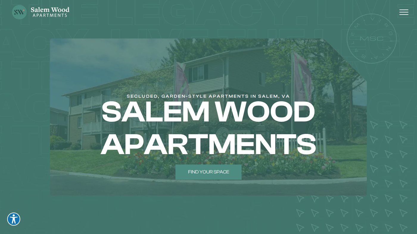 The home page of salemwoodapartments.com