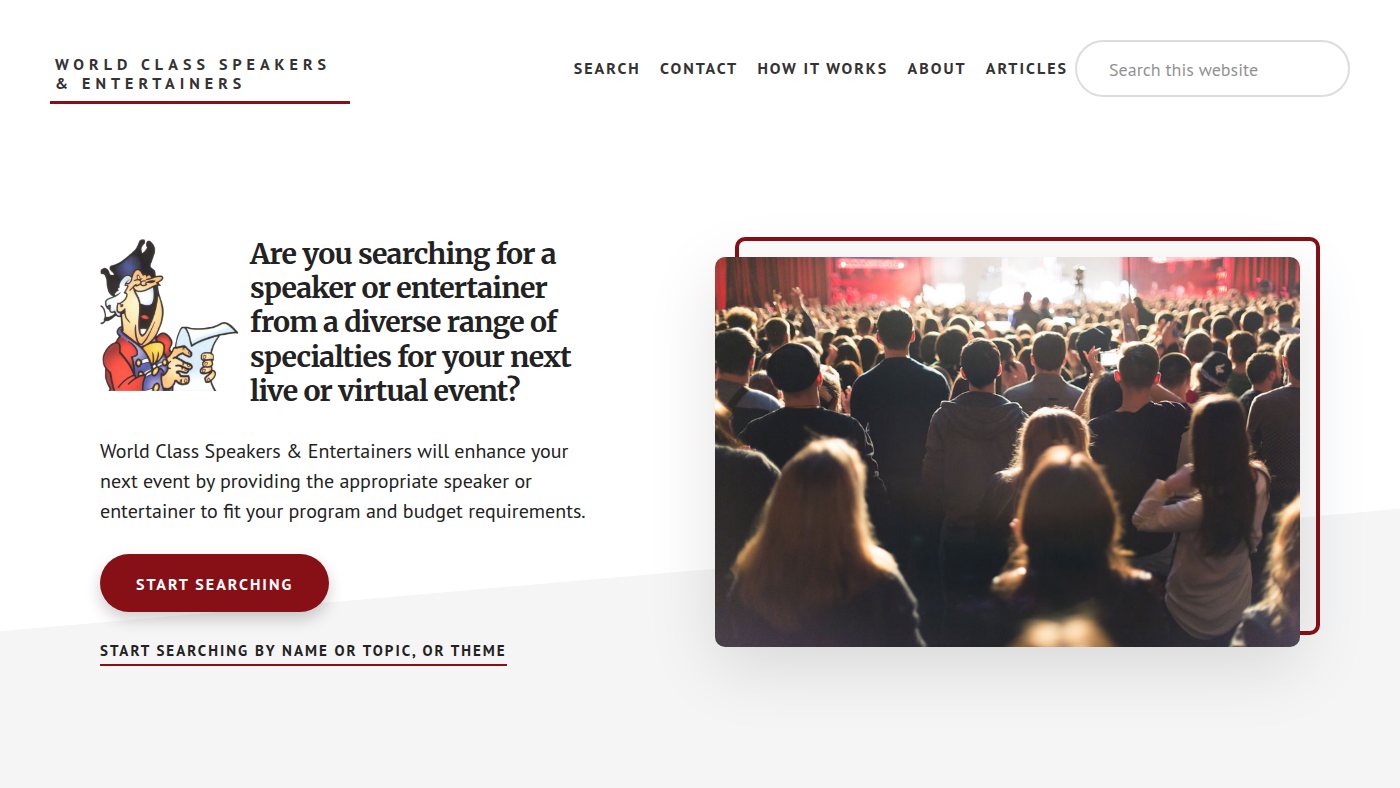 The home page of wcspeakers.com