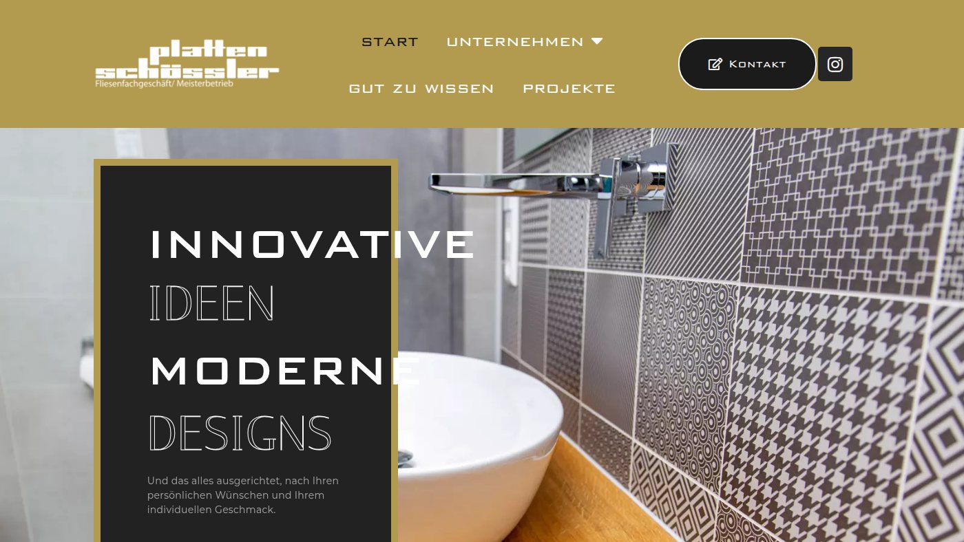 The home page of platten-schoessler.de