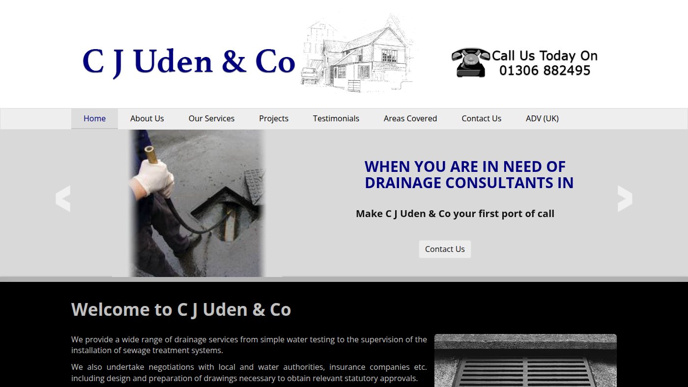 The home page of cjuden.co.uk