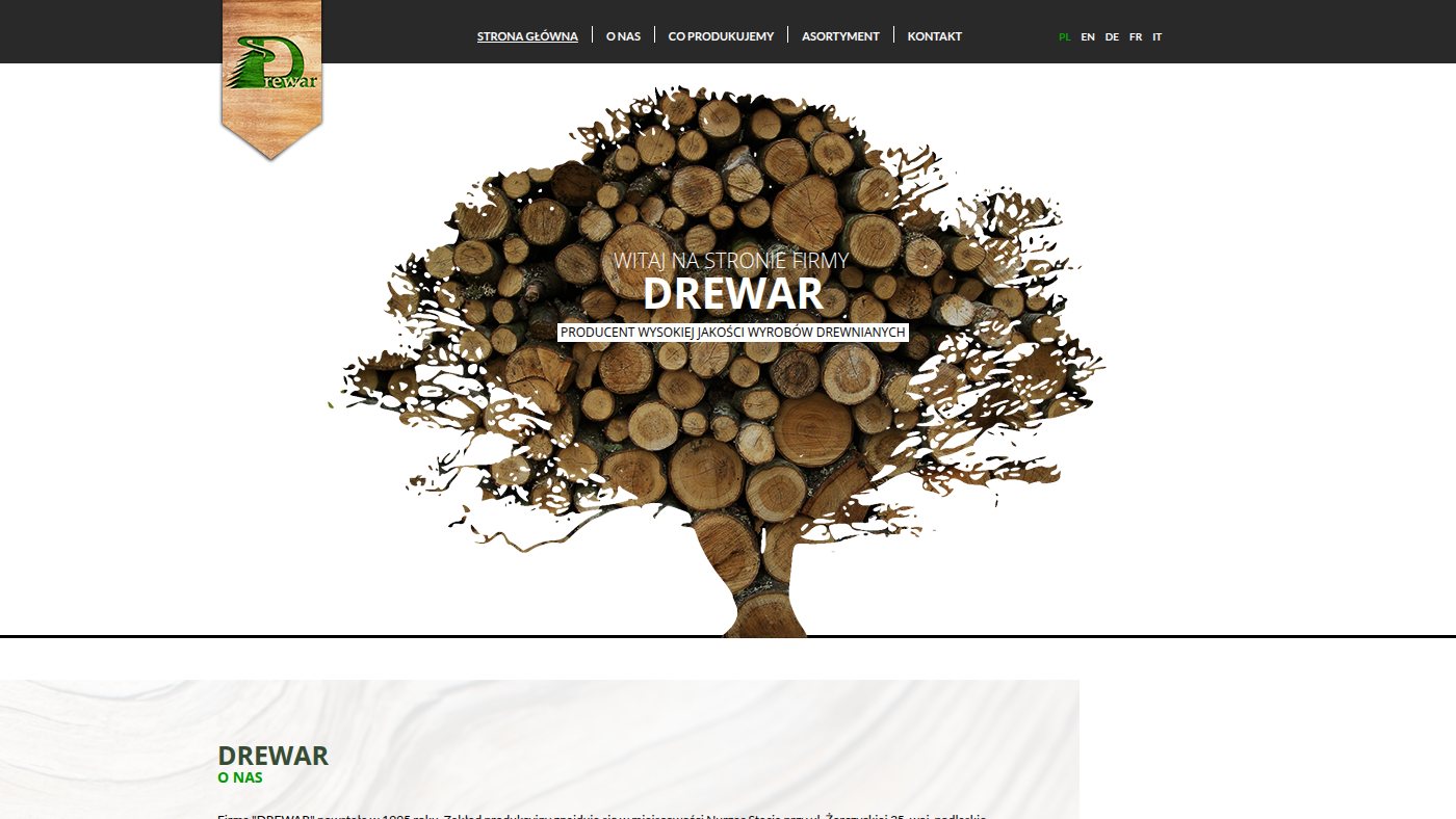 The home page of drewar.eu