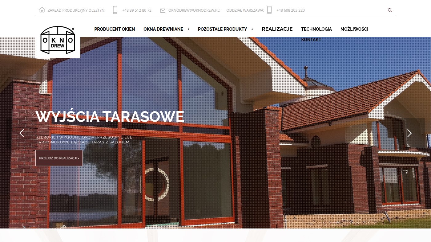The home page of oknodrew.pl
