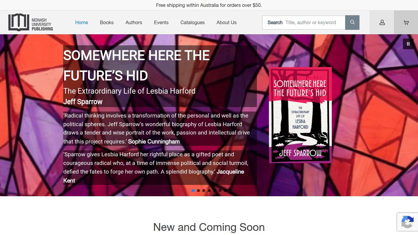 The home page of publishing.monash.edu