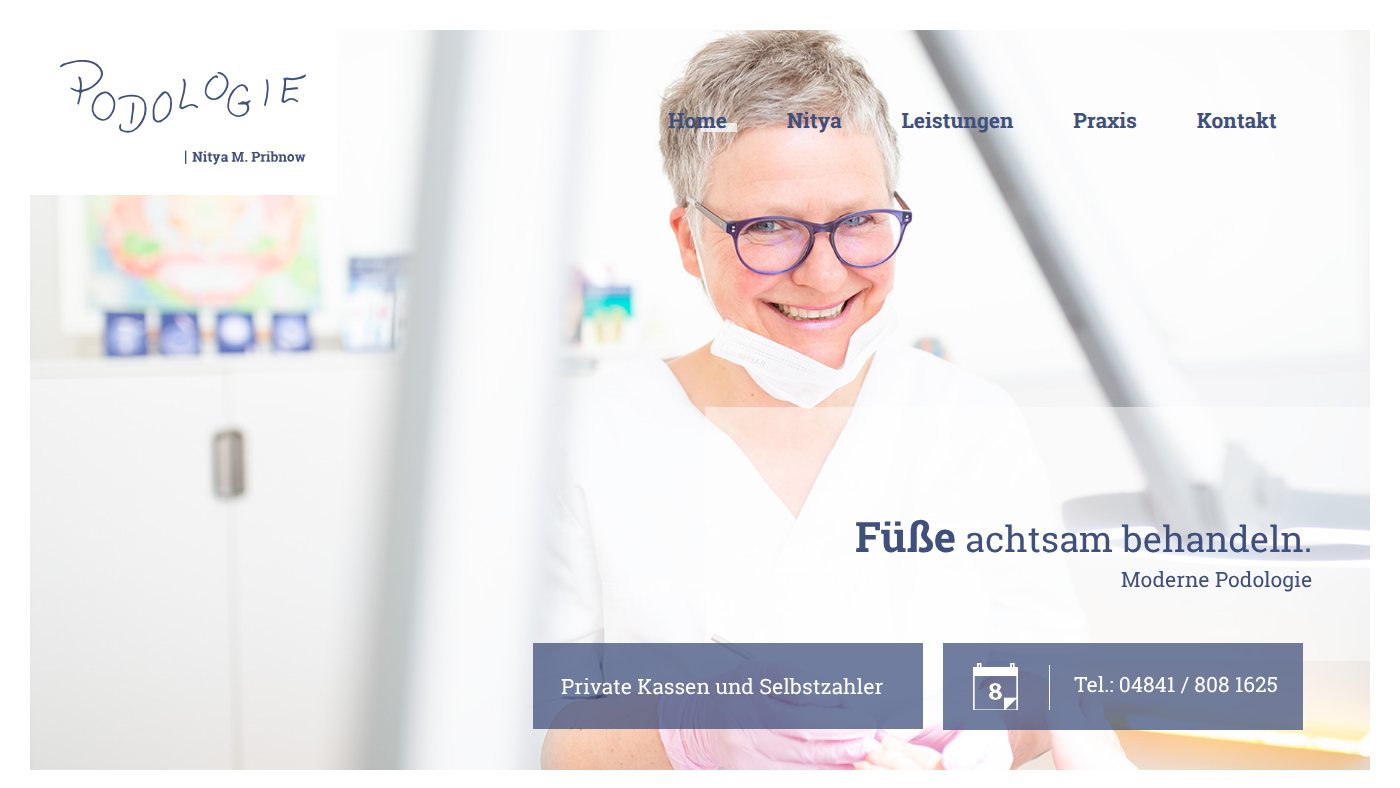 The home page of nitya-pribnow-podologie.de