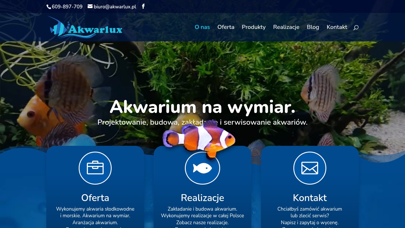 The home page of akwarlux.pl