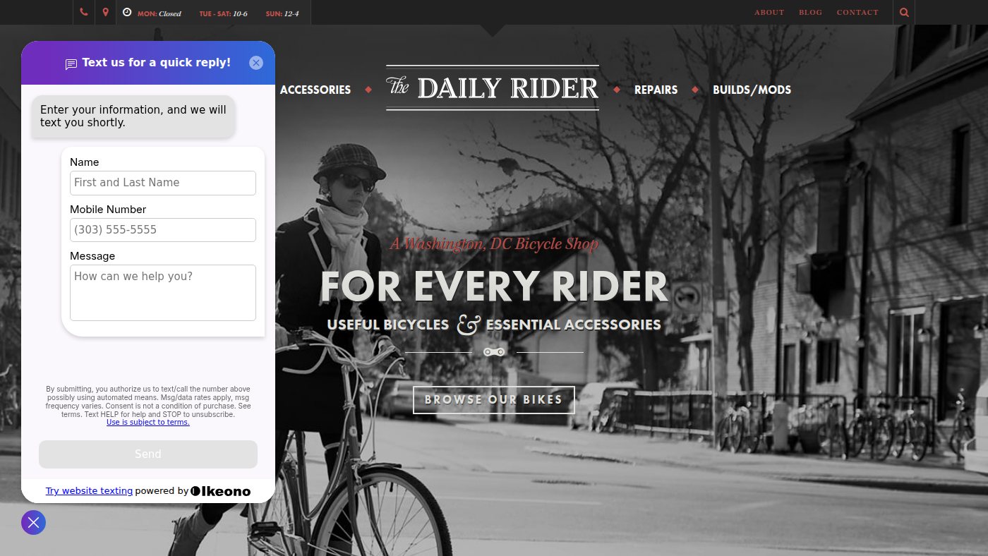 The home page of thedailyriderdc.com