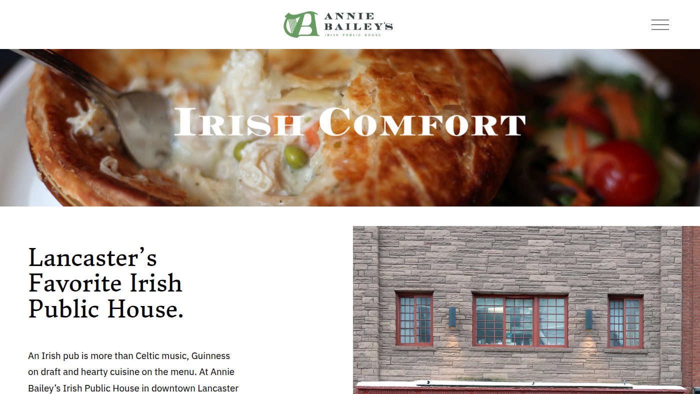 The home page of anniebaileys.com
