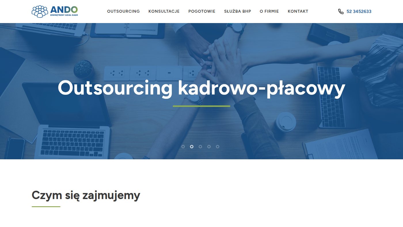 The home page of zdkando.pl