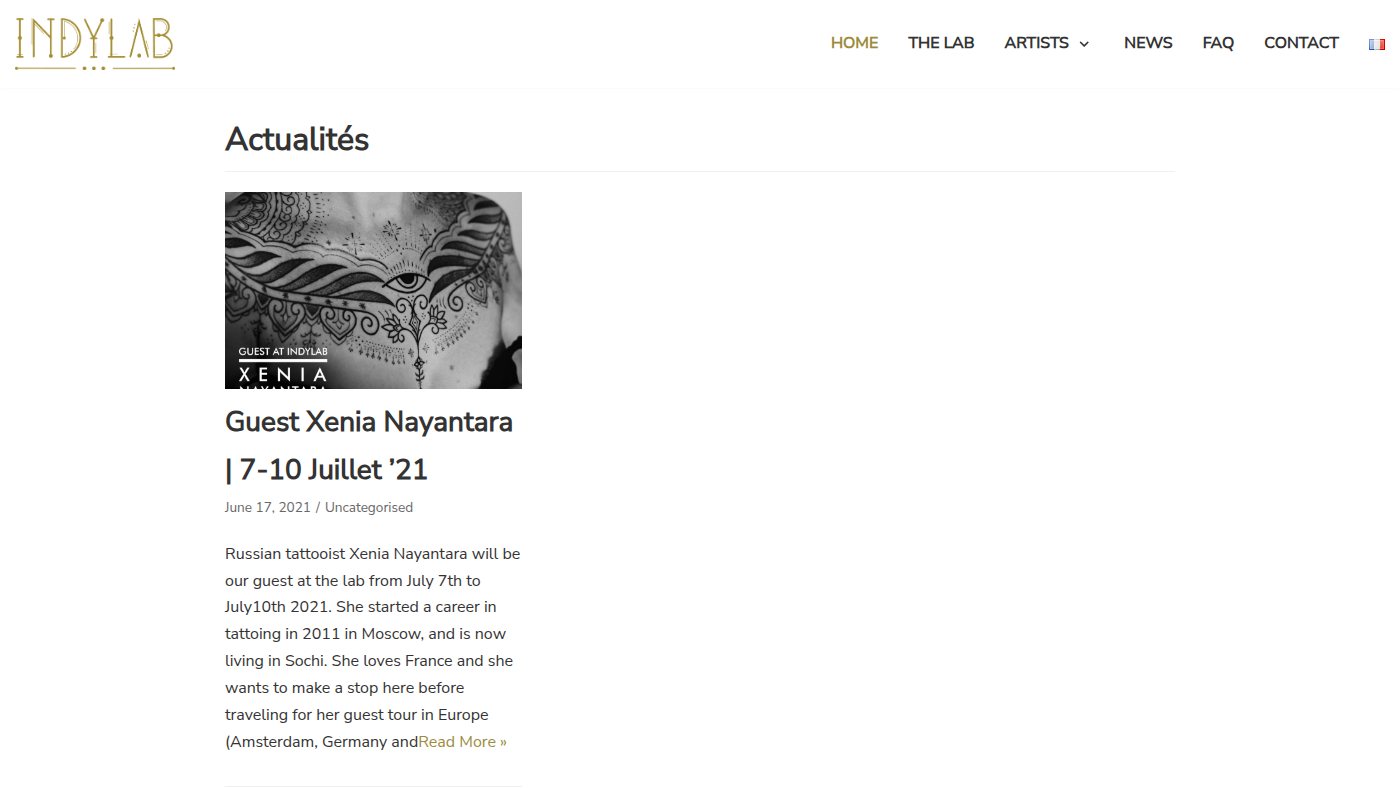 The home page of indylabtattoo.com